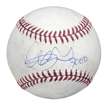 2016 Ichiro Suzuki Signed OML Manfred Game Used Baseball Used In 3,000th Hit Game (MLB Authenticated)